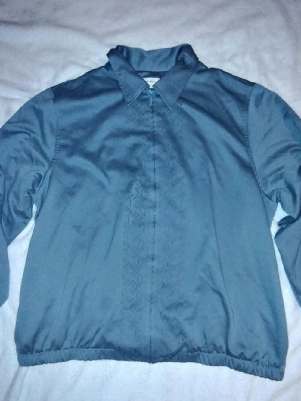 alfred dunner Blue Geometric Jacket Size 18W Like New